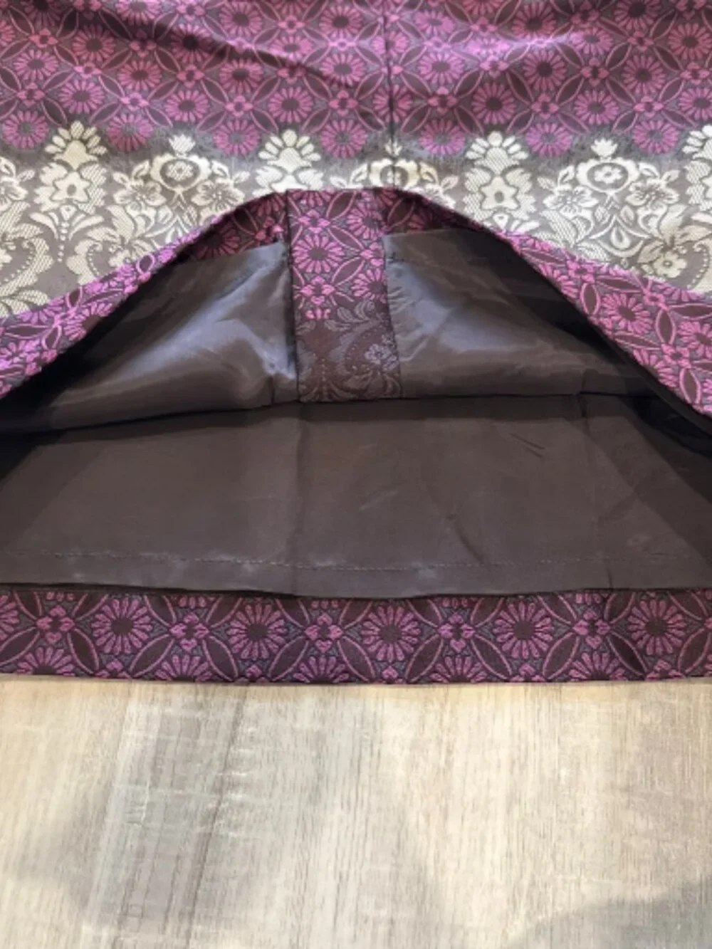 Doncaster Purple and Gray Paterened Pencil Skirt Size 4